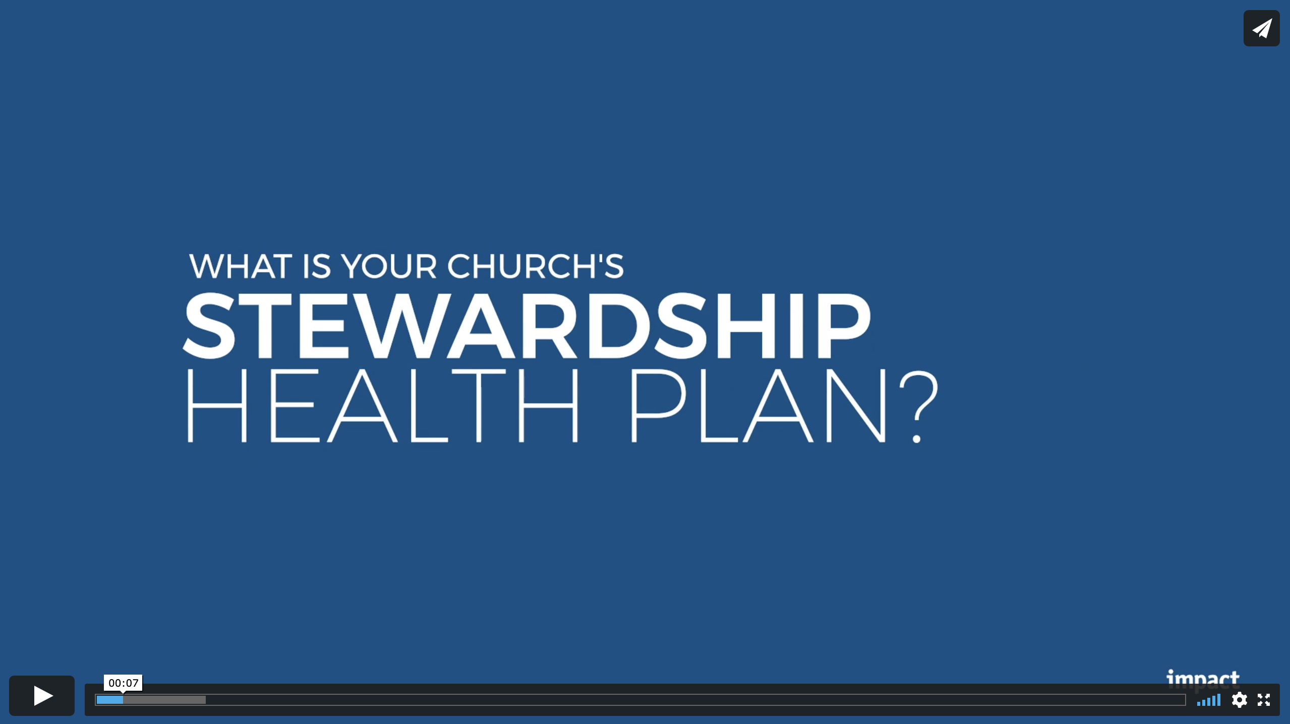 what is your church's stewardship health plan video
